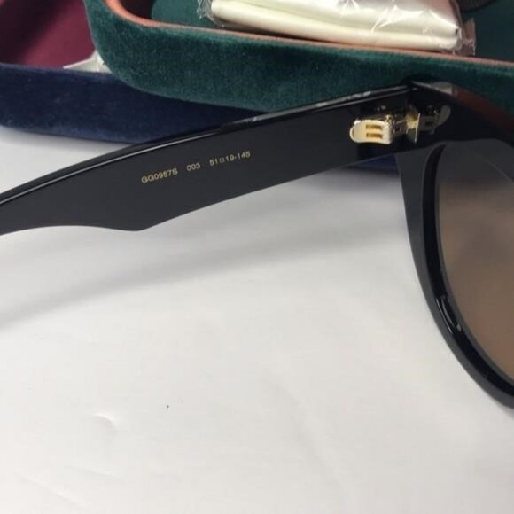 New Original Gucci Brown Cat Eye Ladies Sunglasses GG0957S 003 51 - Picture 10 of 11